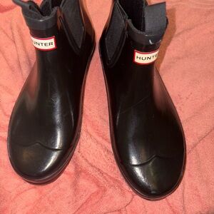 Hunter Classic Black Ankle Boots